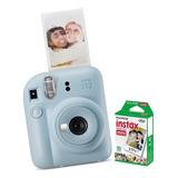 Câmera Instax Mini 12 + Filme De 10 Poses - Azul Candy