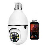 Camara Robotica Wifi Bombillo Vigilancia Fhd 1080p + Sd 32gb