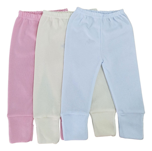 Kit 3 Calça Culote Mijão Roupinha De Bebê Menino Menina Rn