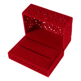 Joyero Hueco Rojo, Elegante Recipiente Para Anillos