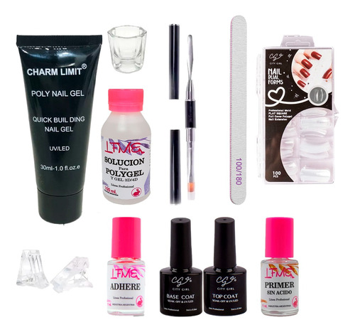 Kit Polygel Uñas Completo + Polygel + Acces + Broche 