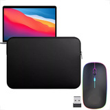 Kit Capa Case Para Macbook Air Ou Pro 13 + Mouse Sem Fio Led