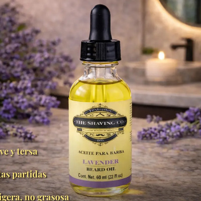 Aceite Para Barba The Shaving Co. Lavanda 60ml Humecta, Hidrata y Fortalece la Barba desde la Raiz | Meses sin interés
