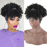Peluca - Leosa Afro Kinky Headband Wig Kinky Curly Wig Afro 