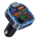 Receptor Bluetooth Autos Transmisor Fm Mp3 Carga Rápida Led