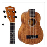 Ukulele Soprano + Capa + 5 Palhetas + Afinador Somos Loja