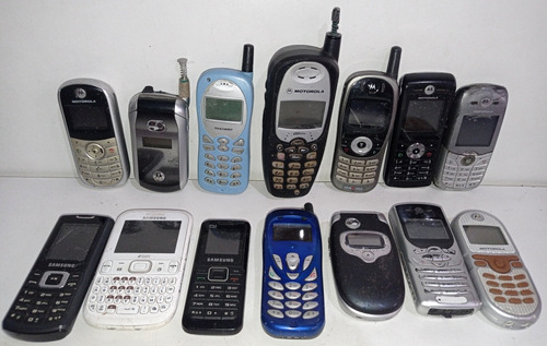 Lote Aparelhos Celular Antigo 14 Telefones Motorola Samsung 