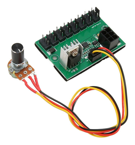 Mine Fan Hub Pwm Dc 12v Controlador De Velocidade Pc De 8 Vi