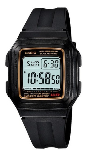 Reloj Casio Digital F-201wa-9a Ag Oficial Caba Gtia 2 Años