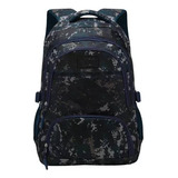 Mochila Porta Notebook Bagcherry Urbana 430313 430316 430284 Color Azul Marino Diseño Camuflada 25l