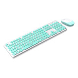 Teclado Inalámbrico Keyboard Suit Mouse Blue Mute De 2,4 G