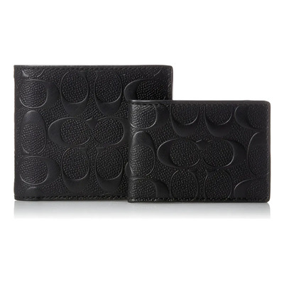 Cartera Coach F26072 Con Tarjetero Caballero Monograma Color Negro | Envío gratis