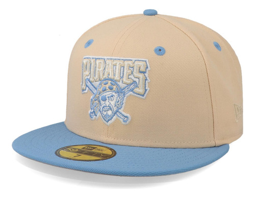 Gorra New Era 59 Fifty Mlb Q323 Ice Latte Pirates Crema Cerr