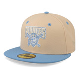 Gorra New Era 59 Fifty Mlb Q323 Ice Latte Pirates Crema Cerr