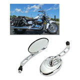 2 Piezas Harley Davidson Road Sportster Espejos Plateados