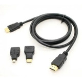 Cable Hdmi 1.5 Mtrs ¿ 2 Adaptadores Micro Y Mini Audio Video