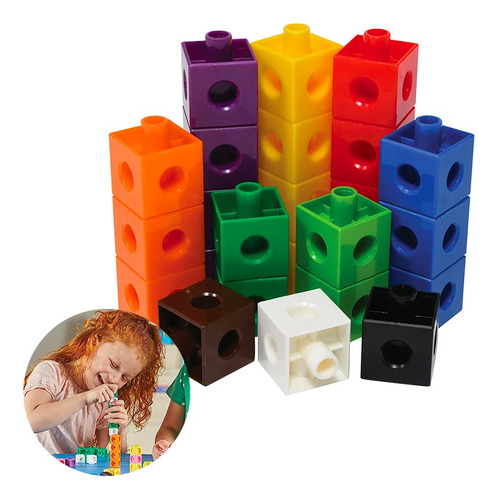 Cubos Multiencaje Unifix 100 Piezas Niños Aprendizaje