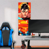 Cuadro Grande 30x80 Cm Comics Dc Superman Estrellas Animeras