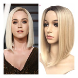 Peruca Lace Wig Loira Loiro Claro Bob Chanel 25cm  Raiz C2