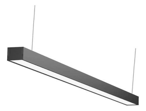 Luminária Preta Sobrepor Pendente C/ Cabo Led 40w 120cm