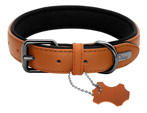 Collar De Cuero Acolchado Para Perros 