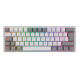 Teclado Mecánico Wireless Redragon Fizz 60% Rgb Sw Red White