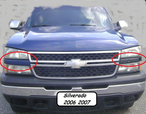 Tapa Ornamento Parrilla Chevrolet Silverado 2006 2007 Fibra Foto 8