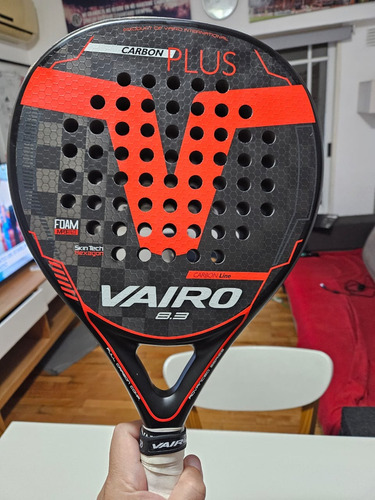 Paleta De Padel Vairo Carbon Plus 18 K. Como Nueva, Poco Uso