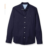 Camisa Hombre Tommy Hilfiger Blue Navy Oxford Original