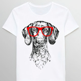 Remera German Shorthaired Pointer Glasses Nerd Gsp 61134851