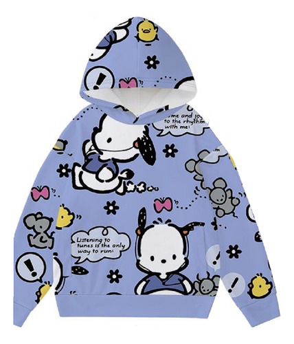 Sudadera Con Diseño Holgado Pochacco Running Mouse Fashion