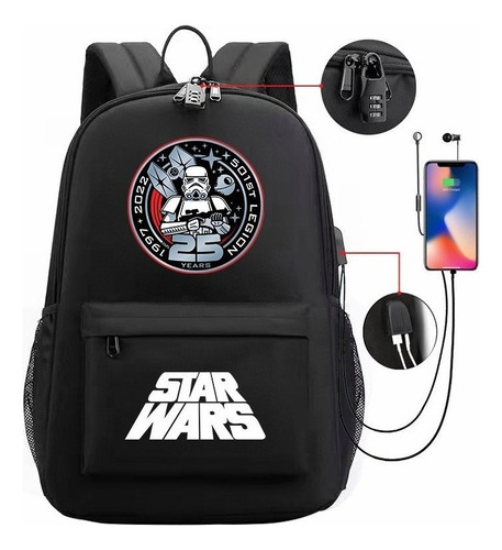 Mochila Antirrobo De Estudiantes The Mandalorian Bolsas De P