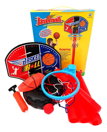 Juego Infantil Baloncesto Niños Aro Balón Inflador Tablero