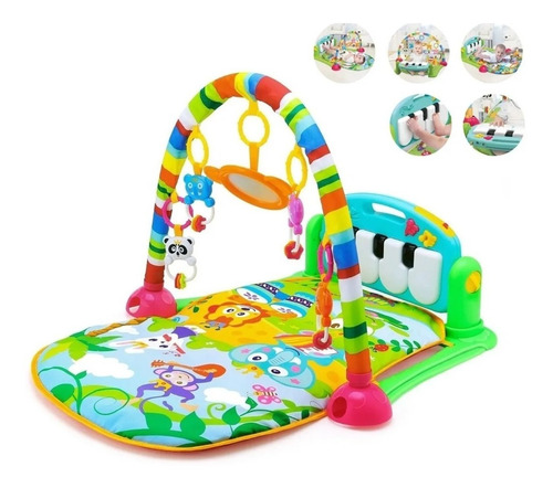 Gimnasio Piano Tapete Musical Y Luces  Para Bebe+ Accesorios