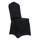 10 Pcs Negro Spandex Fundas Sillas De Comedor Sala De E...