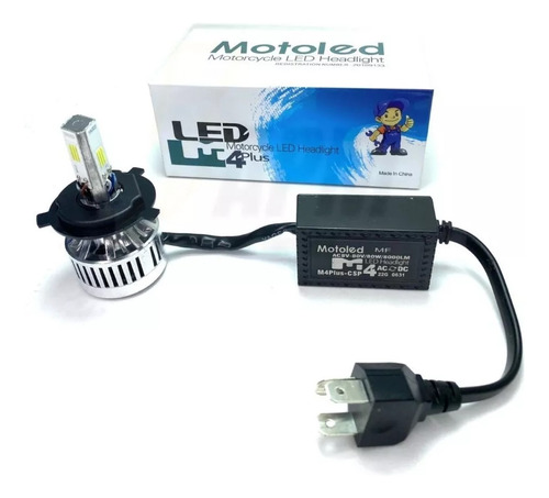 Bombillo Hid Led Moto O Carro 6000lm H4 Hi/low + Cocuyos