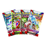 Booster Pokemon 4 Pacote 24 Cards Escarlate E Violeta Copag