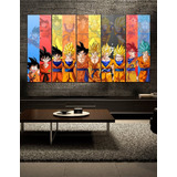 Cuadro Goku Fases Dragon Ball Poliptico 120cm X 70cm Canvas