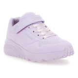 Tenis Skechers  Uno Lite 310459 Velcro Niña Morado Ligero