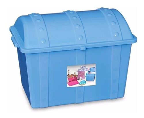 Kit 6 Baus Infantil Plastico Azul Para Brinquedos Menino