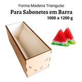 Forma Triangular Para Sabonete De Madeira Sem Tampa 1,2kg
