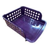 Canasto Apilable Plastico Organizador Multiuso Violeta