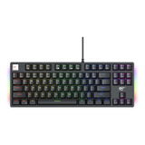 Teclado Gamer Mecânico Havit Kb-890l Rgb Preto Idioma Inglês Internacional