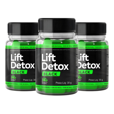 3 Potes L.i.f.t- Detox  Ewagrecedor Ini8idor 180cps Original | Parcelamento sem juros
