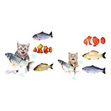 Juguete Mascota Gatos Pez Pescado Diseños Peluche 