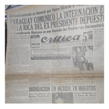 Diario * Critica * Peron En Villa Rica - Año 1955