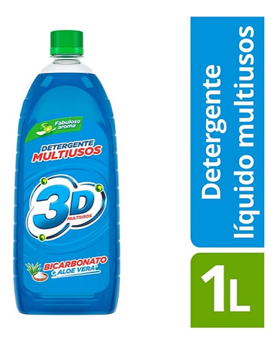 Detergente 3d Liquido 1 Litro - L a $10440