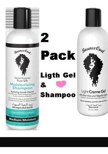 2 Pack Ligth Gel 500ml + Shampoo!! Bounce Curl 236ml!! 