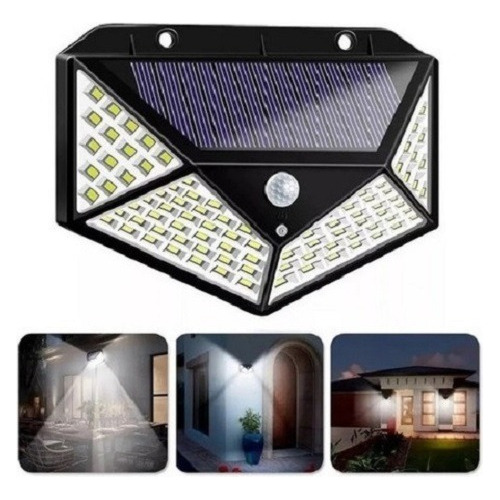 Foco Solar Lampara Led Exterior Con Sensor De Movimiento