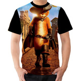 Camisa Camiseta Gato De Botas Sherek 3